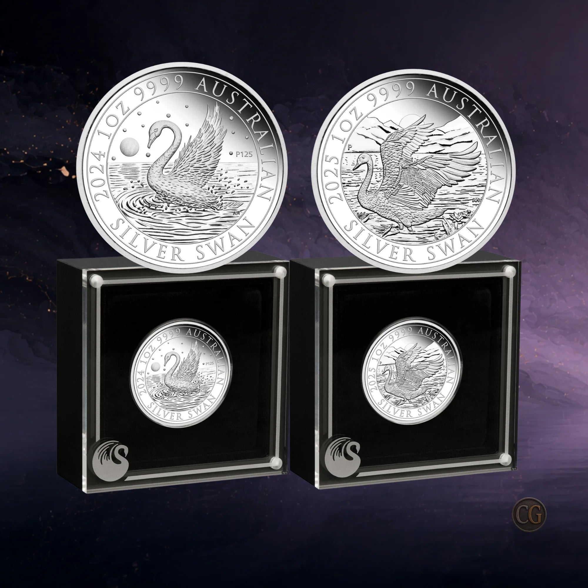 2024–2025 Perth Mint Swan 1oz Silver Proof 2 Coin Collection