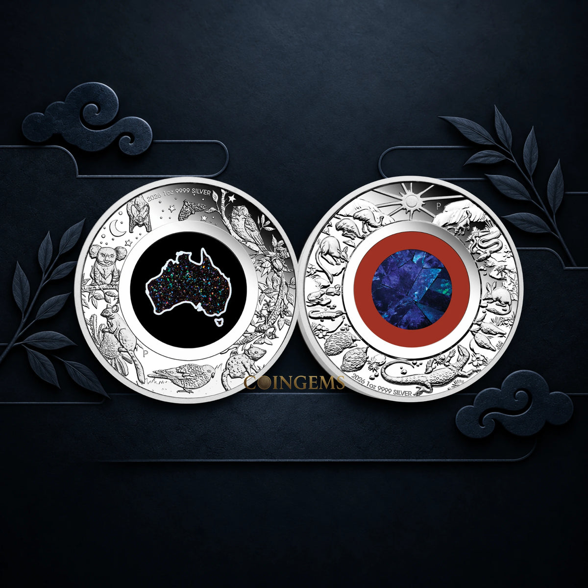2026 Southern Land & Outback Opal 1oz Silver Proof 2 Coin Collection