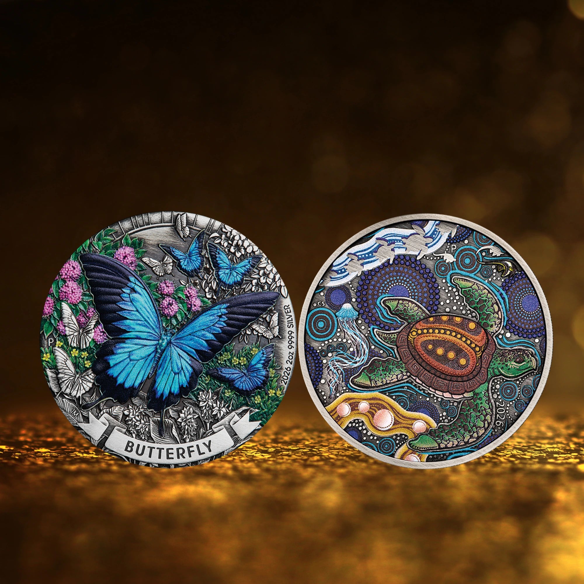 2026 Perth Mint Butterfly & Turtle Yaunati  2oz Silver Coin Collection