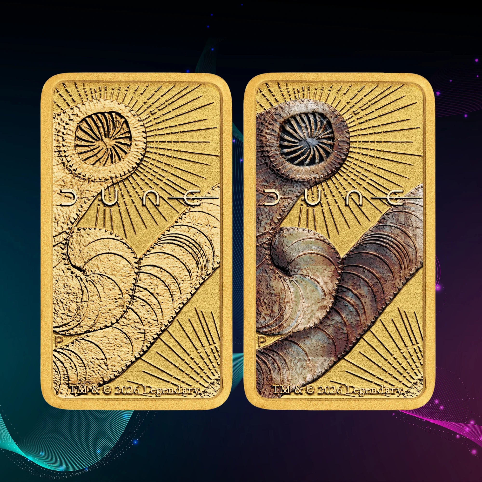 2026 DUNE 1g Gold Bar & 1g Gold Coloured Bar 2Bar Collection