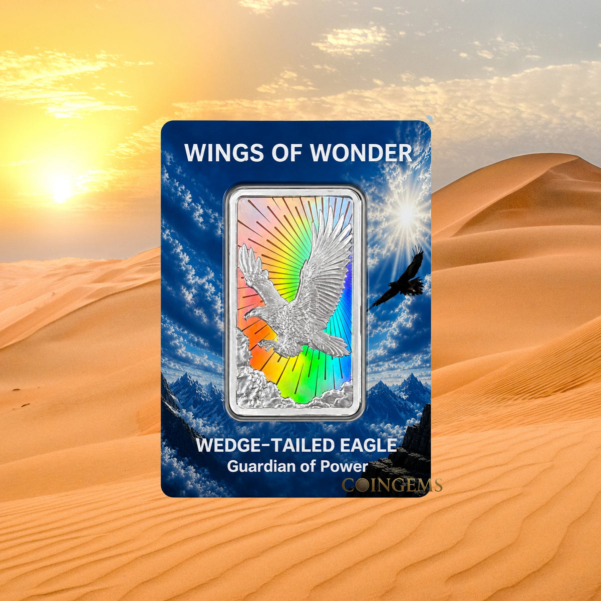 2026 Wings of Wonder Eagle 1oz Silver Hologram Bar