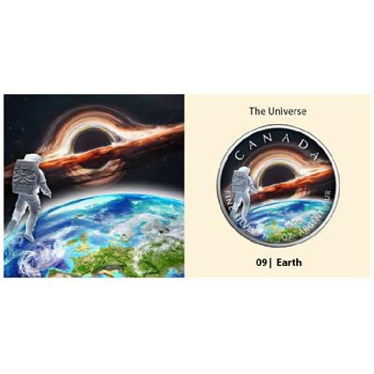 2023 Earth The Universe 1oz Silver Maple Leaf Coin