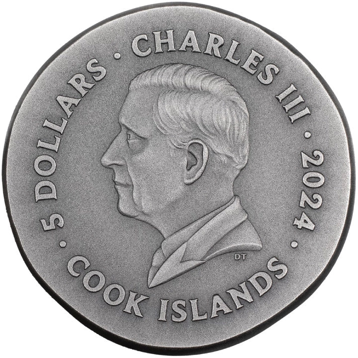 2024 Cook Islands Gryphon Numismatic Icons 1oz Silver Antiqued Ultra High Relief Coin