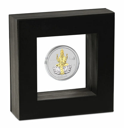 2020 Perth Mint Happy Diwali 1oz Silver Gilded Medallion