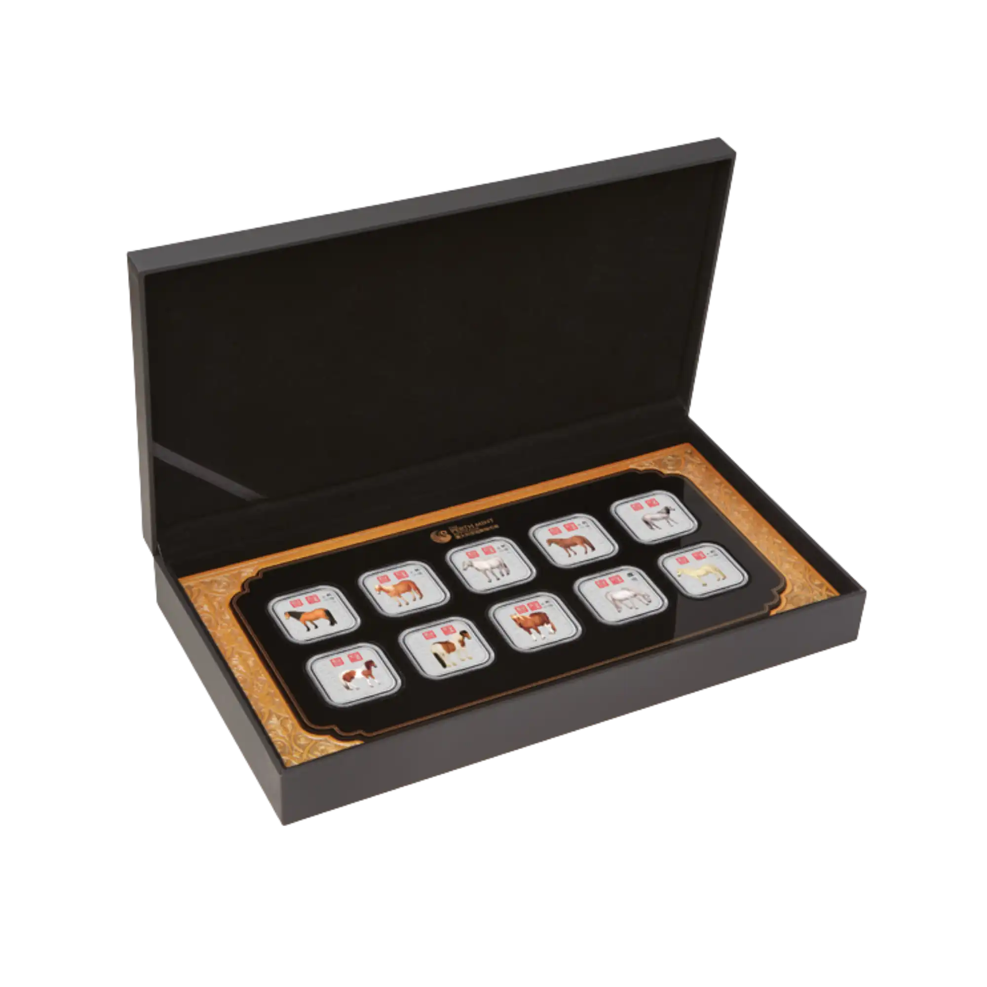 2014 Perth Mint Lunar Horse Square 1oz Silver Proof Ten-Coin Collection