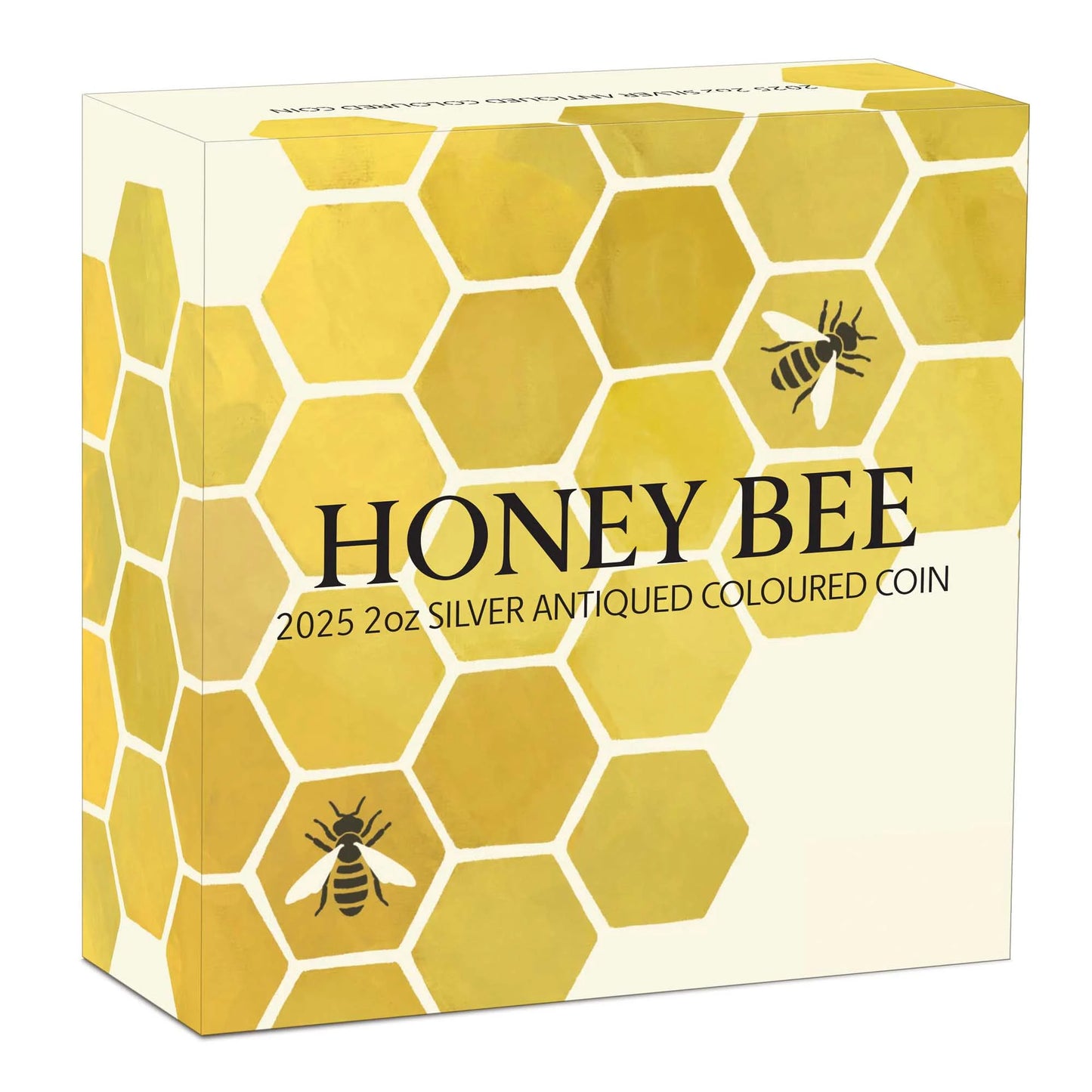 2025 Perth Mint Honey Bee 2oz Silver Antiqued Coloured Coin
