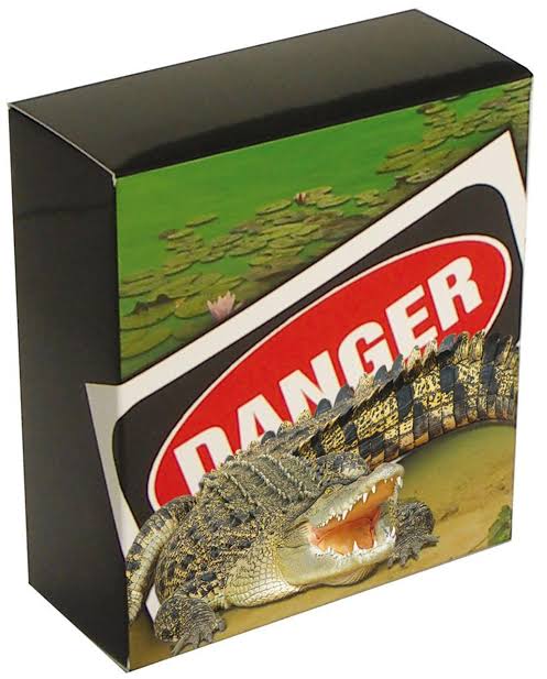 2009 Perth Mint D&D Saltwater Crocodile 1oz Silver Coloured Coin