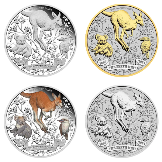 2024 Perth Mint  125th Anniversary 1oz Silver Typeset Collection