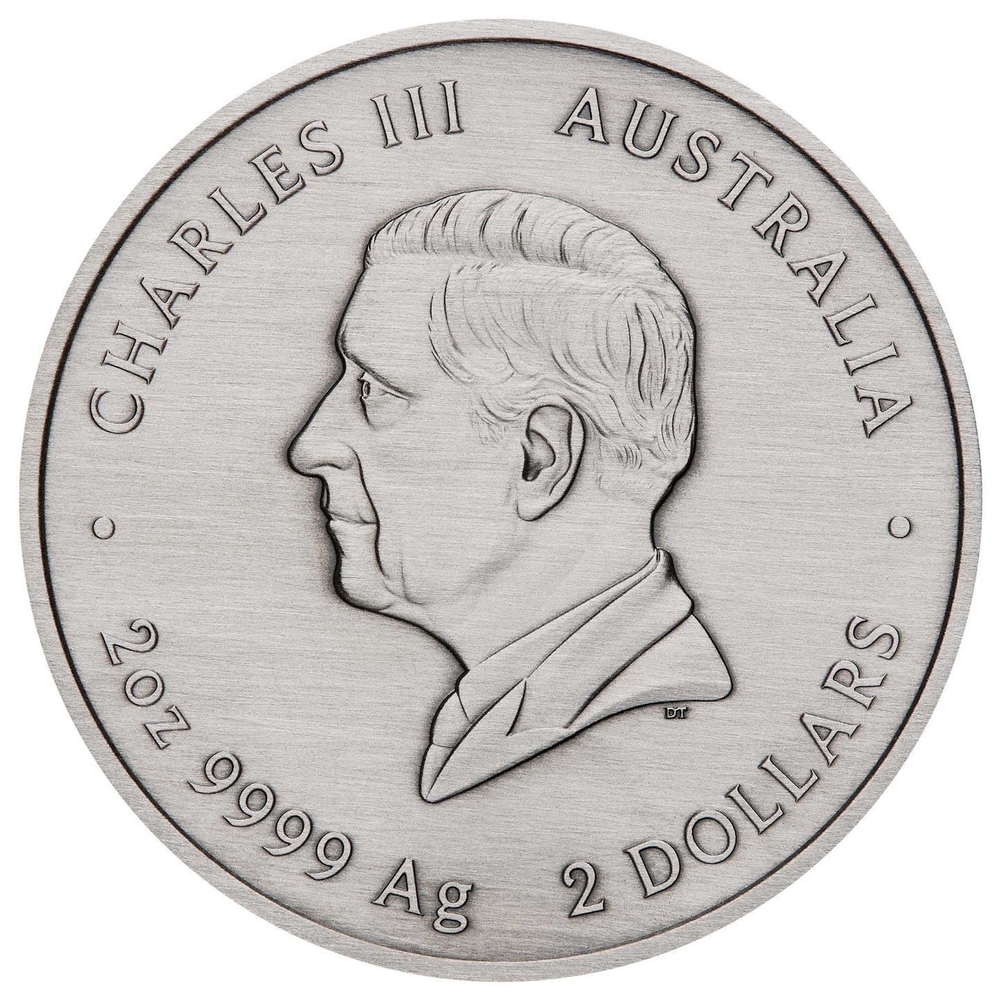 2025 Emu Utingat 2oz Silver Antiqued Coloured Coin