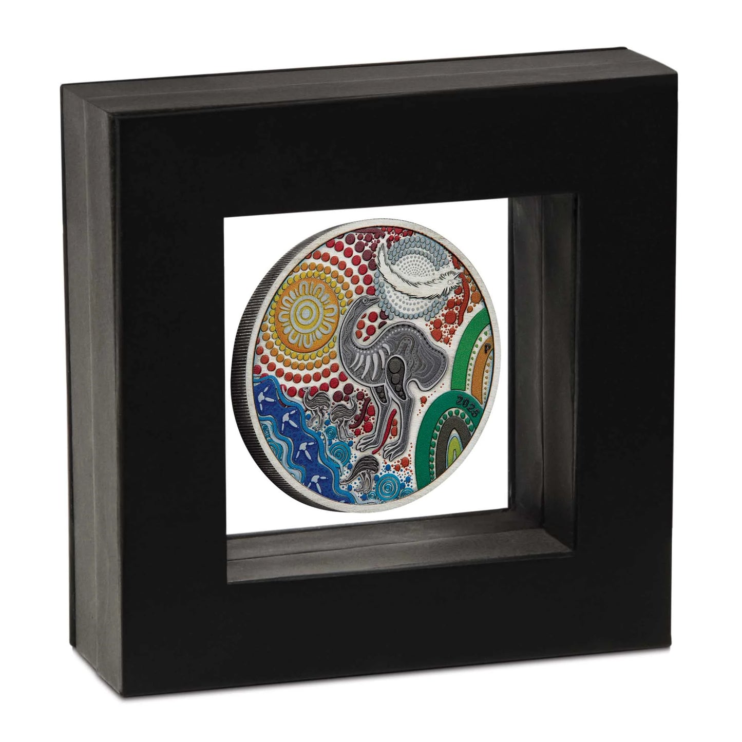 2025 Emu Utingat 2oz Silver Antiqued Coloured Coin