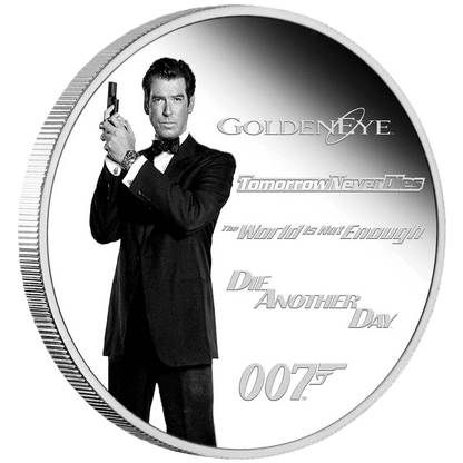 2024  perth mint James Bond Pierce Brosnan  1oz Silver Proof Coin