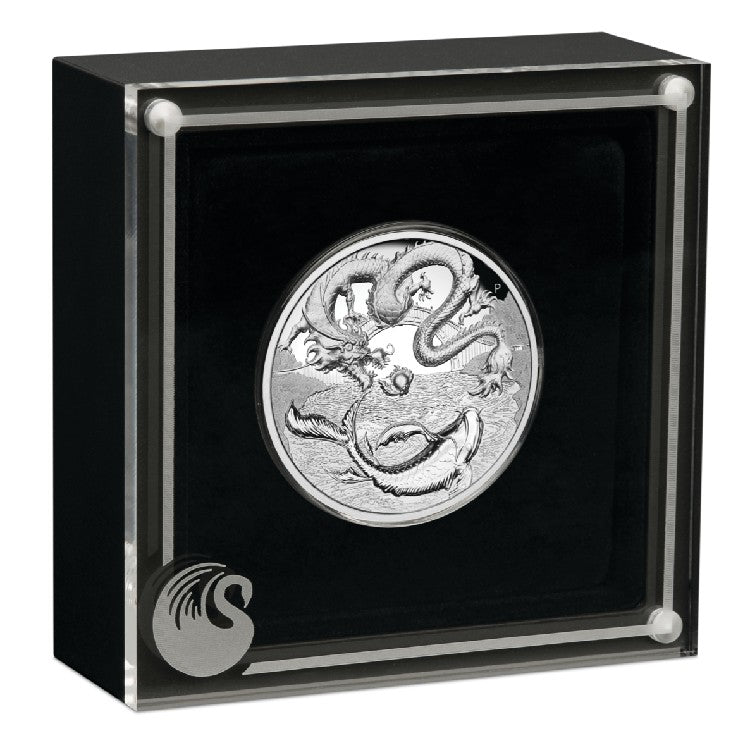 2023 Perth Mint Dragon & Koi 2oz Silver Proof Coin