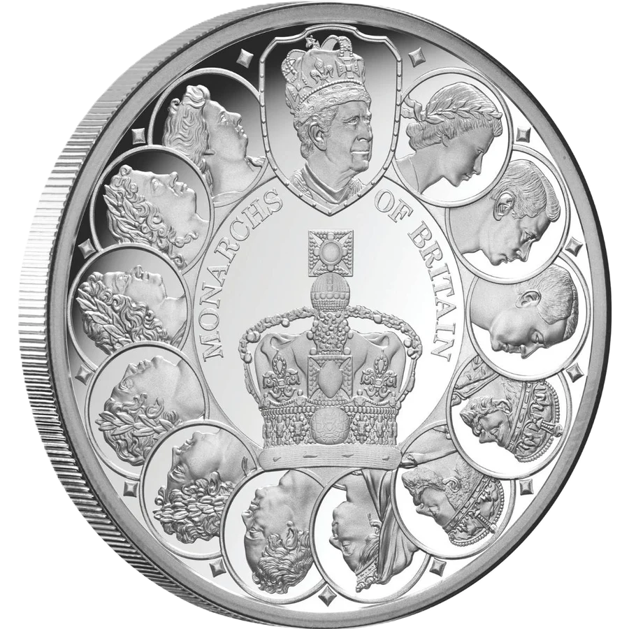 2025 Monarchs of Britain – $1 1oz Silver Proof Coin (Limited Edition of 750)