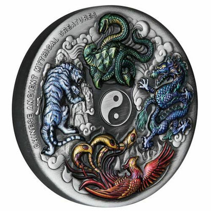 2021 Perth Mint Mythical Creatures 5oz Silver Antiqued Coloured Coin