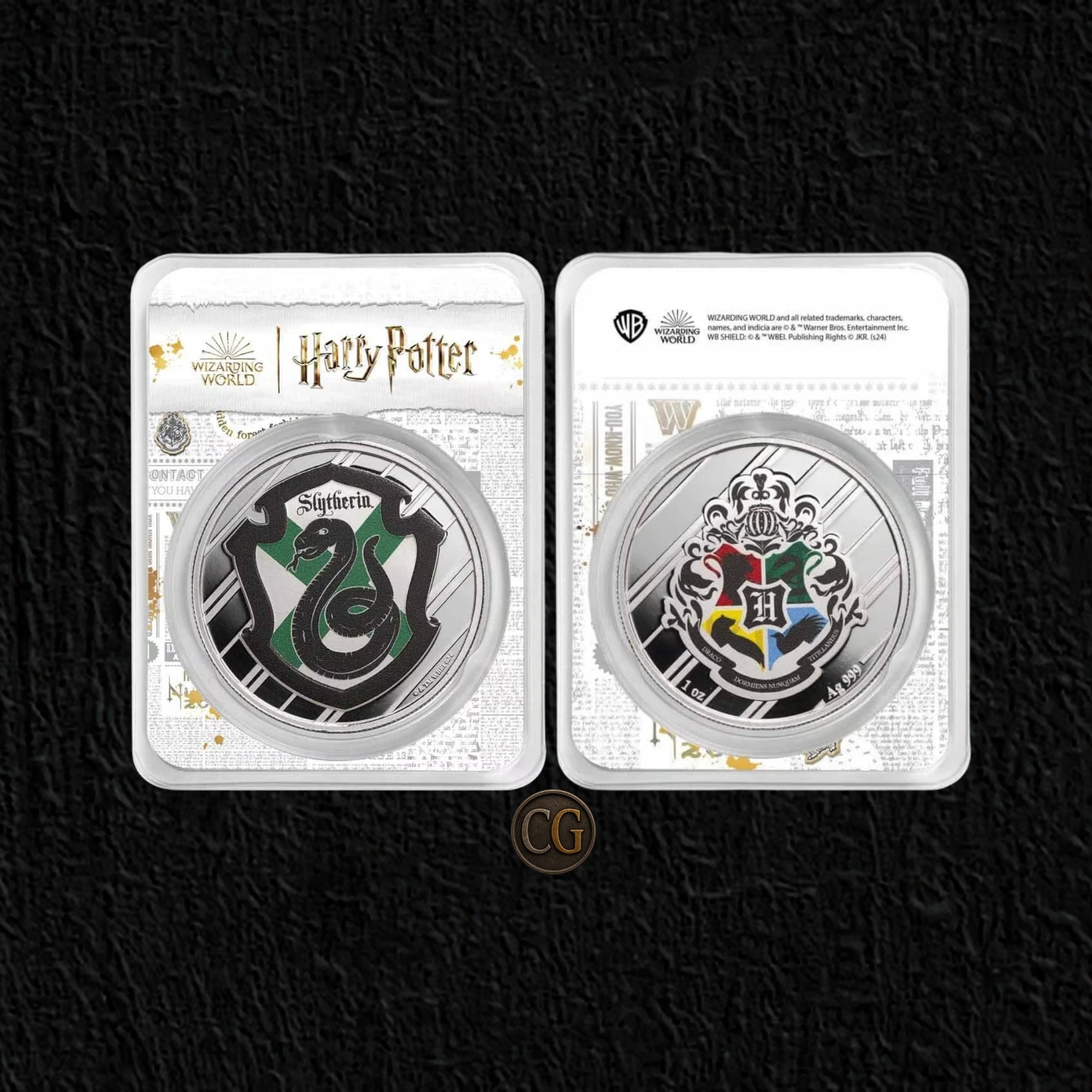 2025 PAMP Suisse Harry Potter Slytherin 1oz Silver Coloured Coin