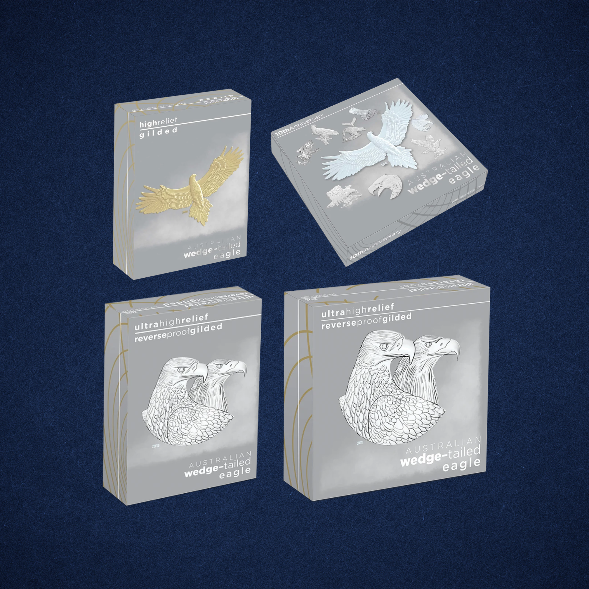 2024–2026 Perth Mint Wedge-Tailed Eagle Silver 4 Coin Collection