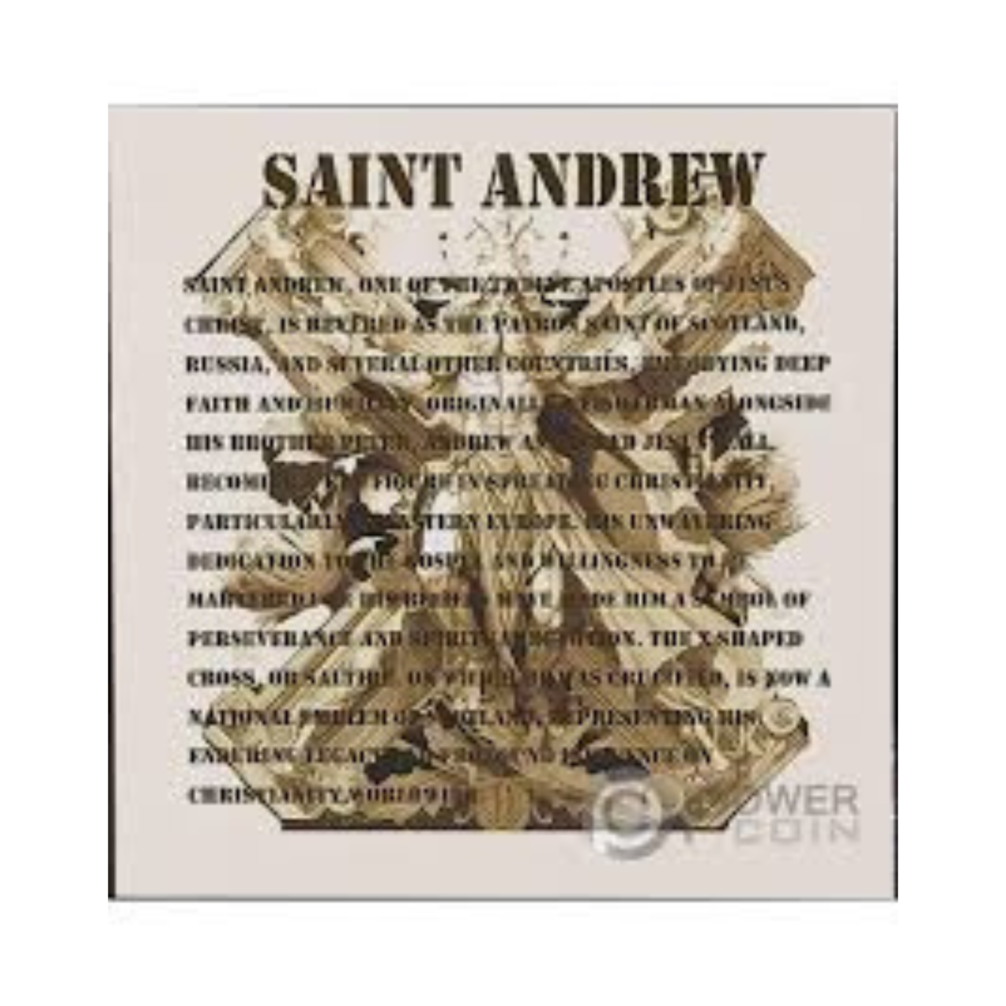2025 Cameroon Saint Andrew 2oz Silver Antiqued Coin