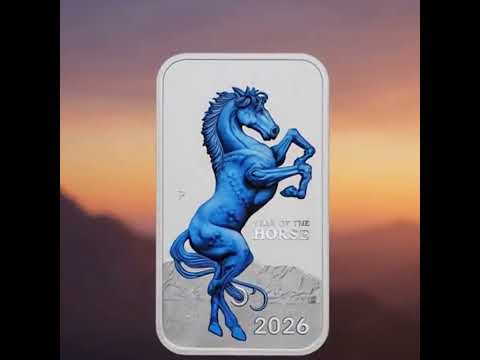 2026 Perth Mint Lunar Horse 1oz Silver Coloured Bar