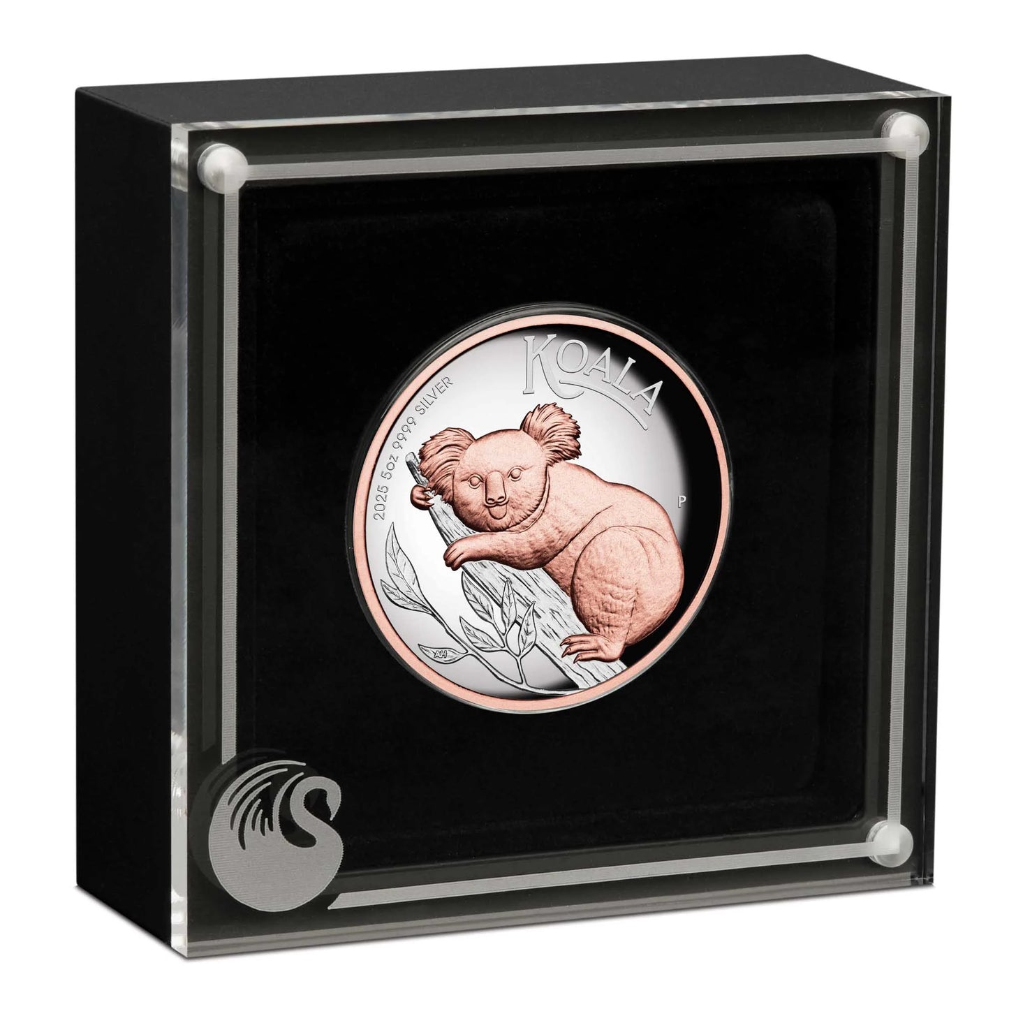 2025 Australian Koala 5oz Silver Proof High Relief Pink Gold Gilded Coin
