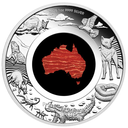 2025 Perth Mint Great Southern Land 1oz Silver Proof Snakeskin Jasper Coin