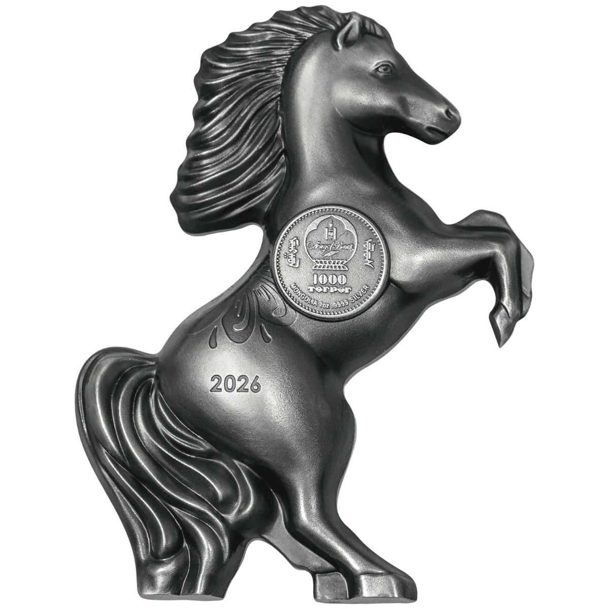 2026 Mongolia Lunar Year Wild Horse 1oz Silver Proof Coin - 999 mintage only