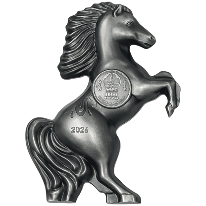 2026 Mongolia Lunar Year Wild Horse 1oz Silver Proof Coin - 999 mintage only