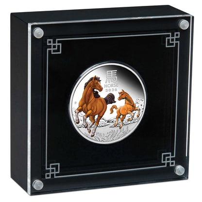 2026 Perth Min Lunar Horse 1oz Silver Proof Coloured Coin
