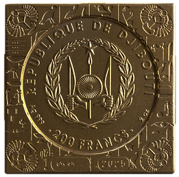 2025 Djibouti Pyramids 6oz of Giza Gilded Edition 3Coin set