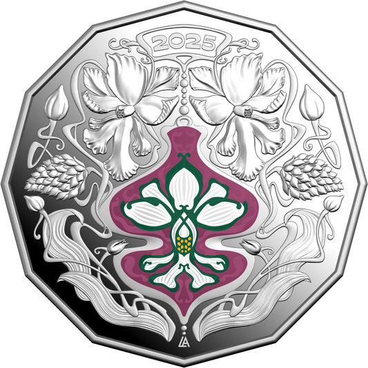 2025 RAM Christmas Festive Florals - 50c Silver Proof Coin