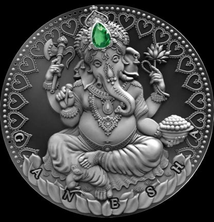 2019 Cameroon World Cultures – Ganesha 2 oz silver antique coin