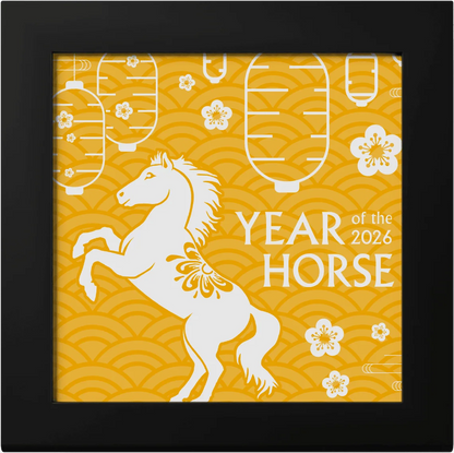 2026 Mongolia Lunar Year  Wild Horse 1oz Gilded Silver Proof Coin - 888 mintage only
