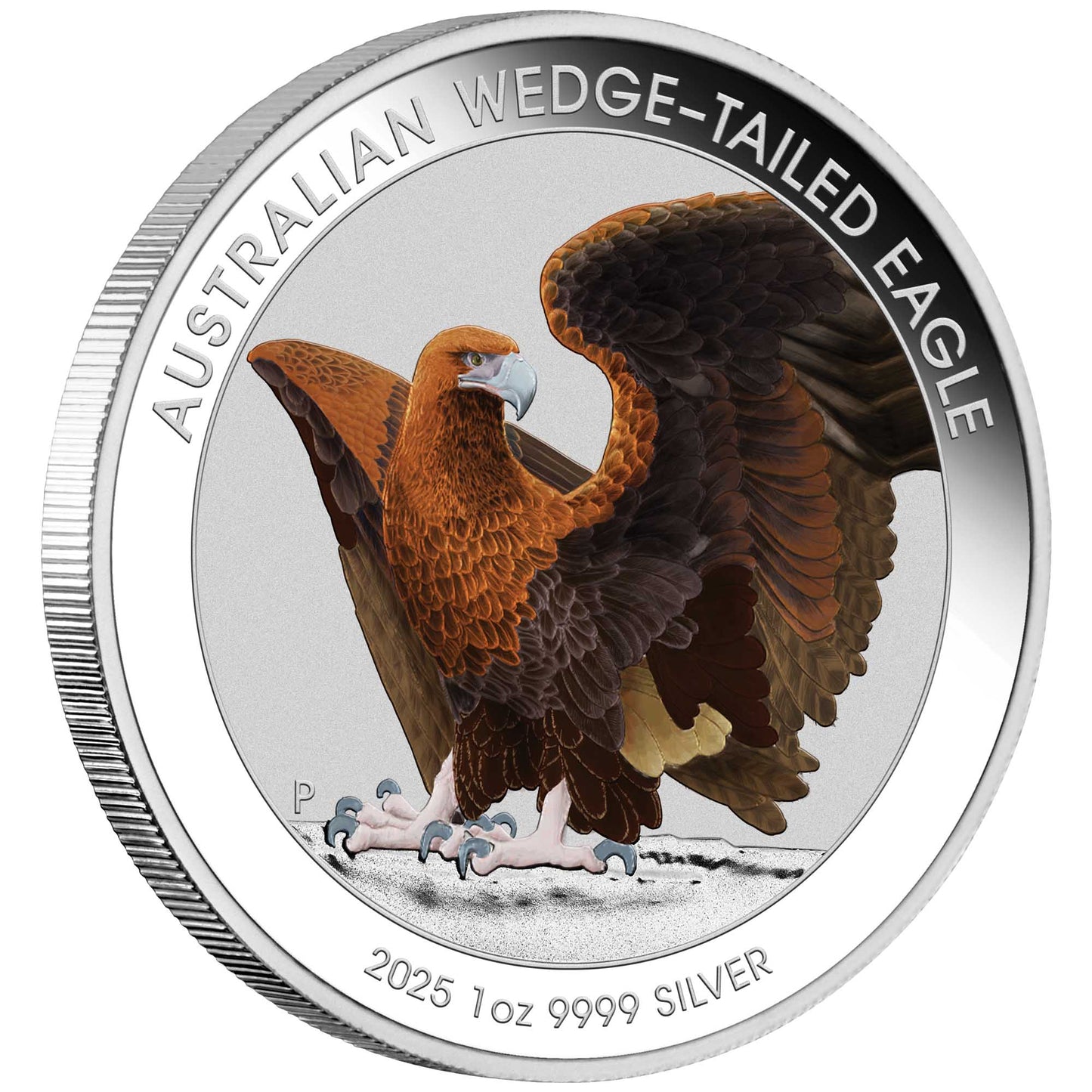 2025 Perth Mint Wedge-tailed Eagle 1oz Silver Coloured Coin in Card