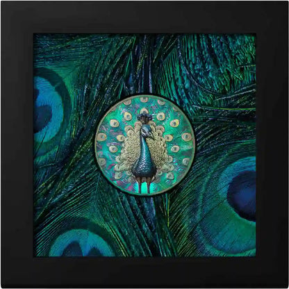 🦚 2025 Cook Islands Spectrum Peacock $5 1oz Prisma Plated Silver Proof Coin