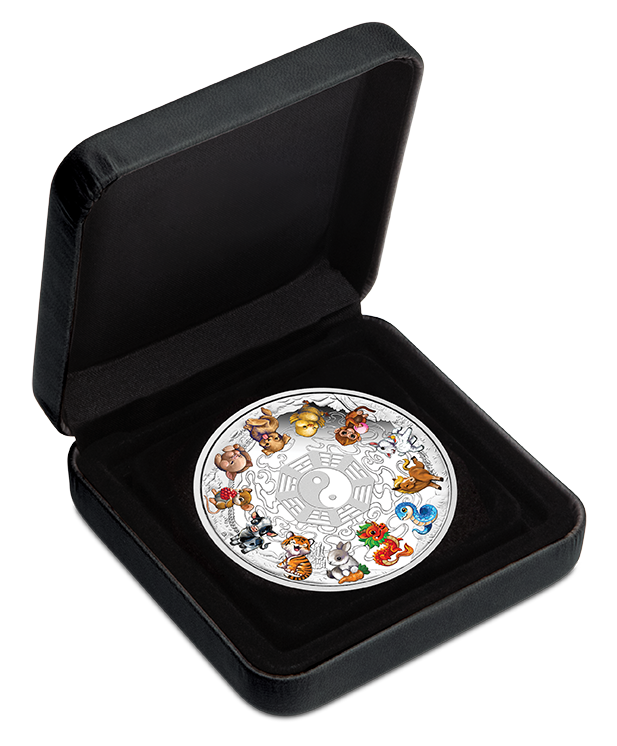 2025 Perth Mint Twelve Baby Lunar Animals 5oz Silver Proof Coloured Coin - Cert 20