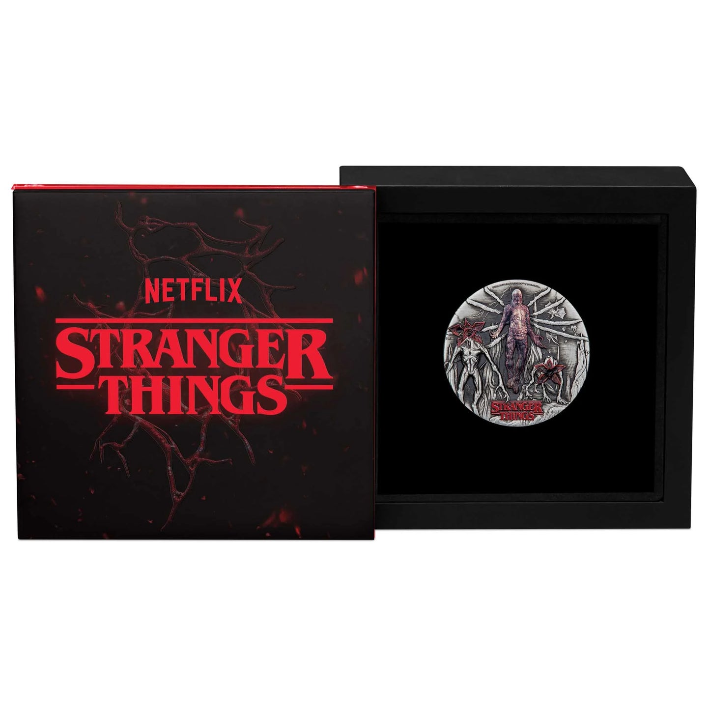 2026 Stranger Things Villains 2oz Silver Antiqued Coloured Coin Pre order