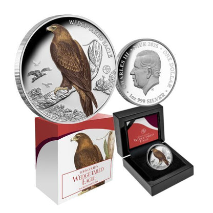 2025 Niue Birds of Australia $1 Wedge-tailed Eagle 1oz Silver Proof Coin