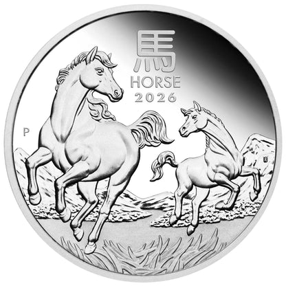 2026 Perth Mint Lunar Year of the Horse 1oz Silver Proof Coin
