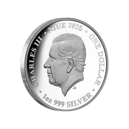 2025 Niue Birds of Australia $1 Wedge-tailed Eagle 1oz Silver Proof Coin