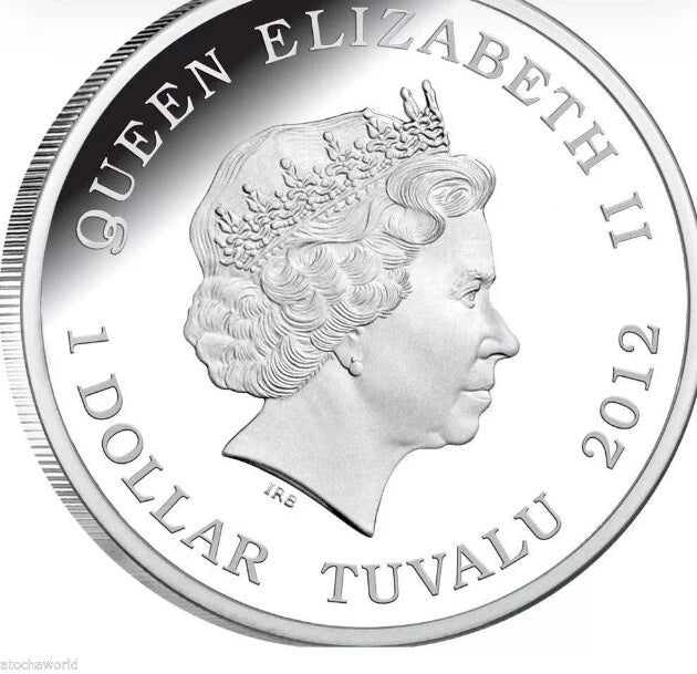 2012 Tuvalu Deadly & Dangerous Funnel Web Spider 1oz Silver Proof Coin