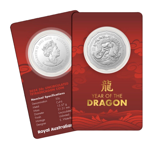 2024 RAM Unc Tetradecagon Lunar Year Of The Dragon Coin