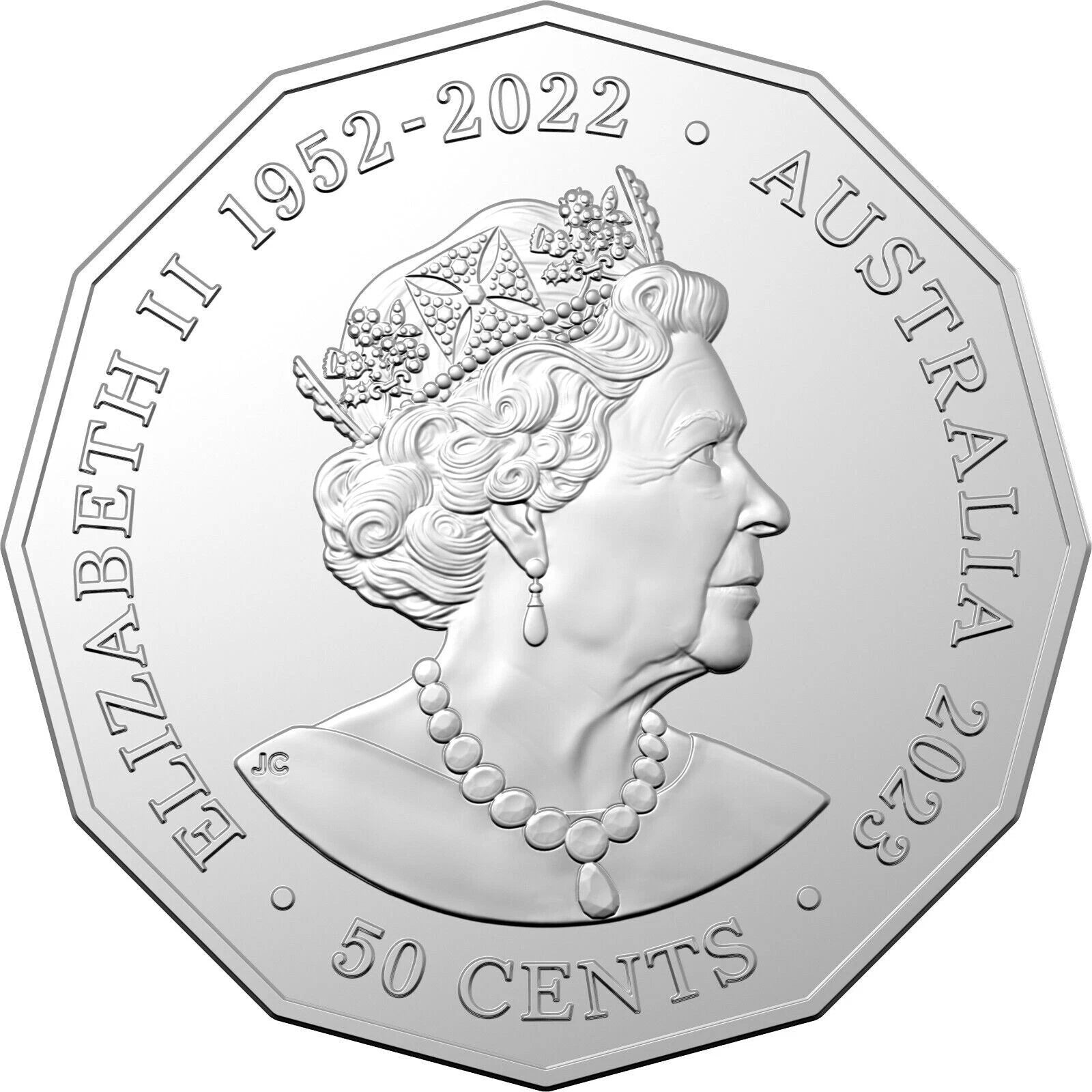 2023 RAM AC/DC 50th Anniversary 50c Coloured Uncirculated Coin