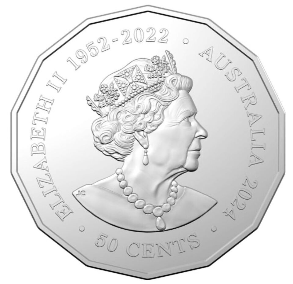 2024 RAM Lunar Dragon 50c Tetradecagon Uncirculated Coin