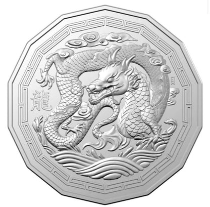 2024 RAM Lunar Dragon 50c Tetradecagon Uncirculated Coin