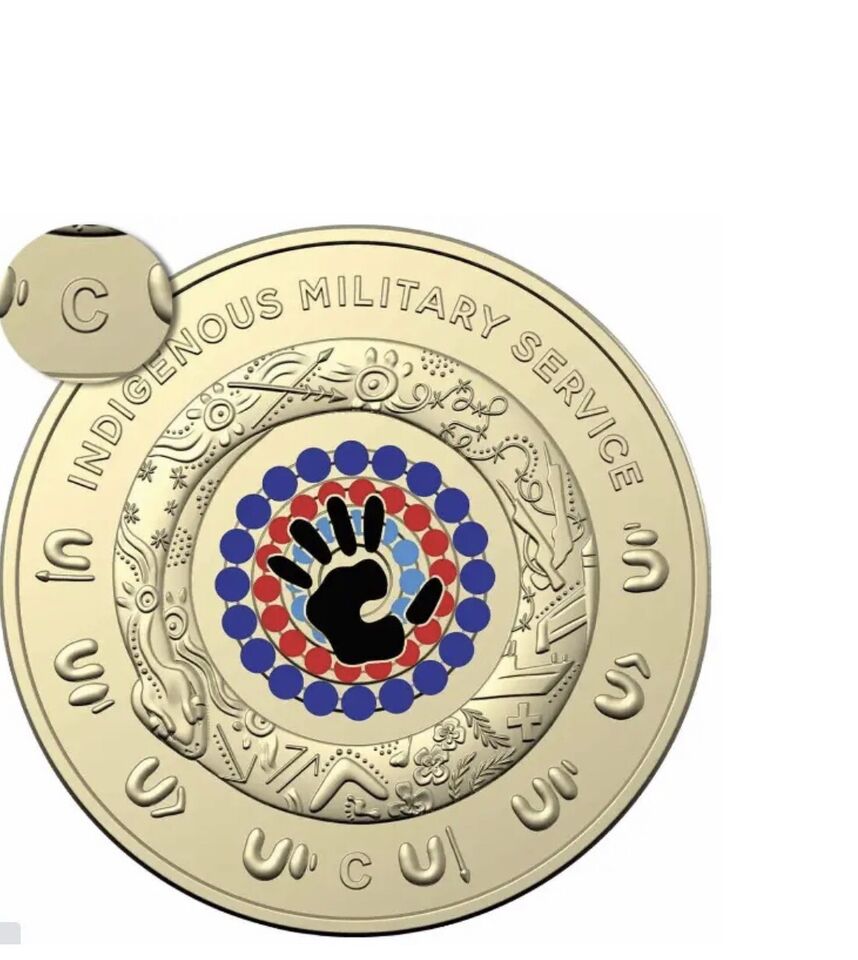 2021 Royal Australian Mint Indigenous Military Services C Mintmark Coin on card