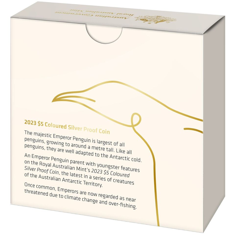 2023 Royal Australian Mint Emperor Penguin Silver Coloured Proof Coin