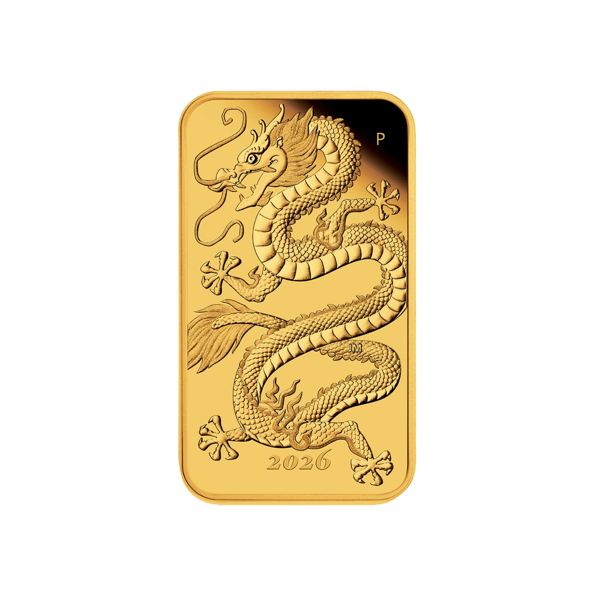 2026 Perth Mint Dragon 1oz Gold Proof Rectangular Bar