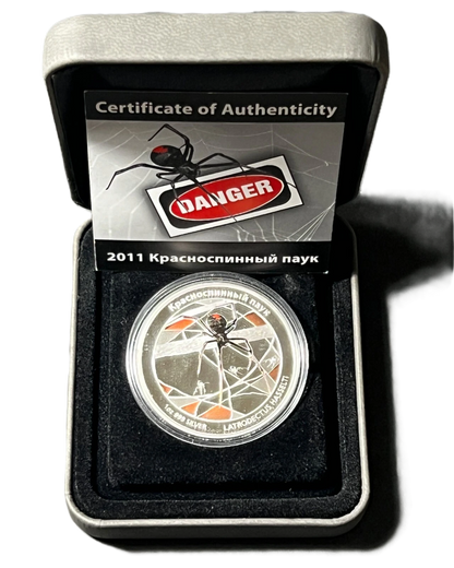 2011 Perth Mint Deadly & Dangerous Redback Spider 1oz Proof Silver Coin