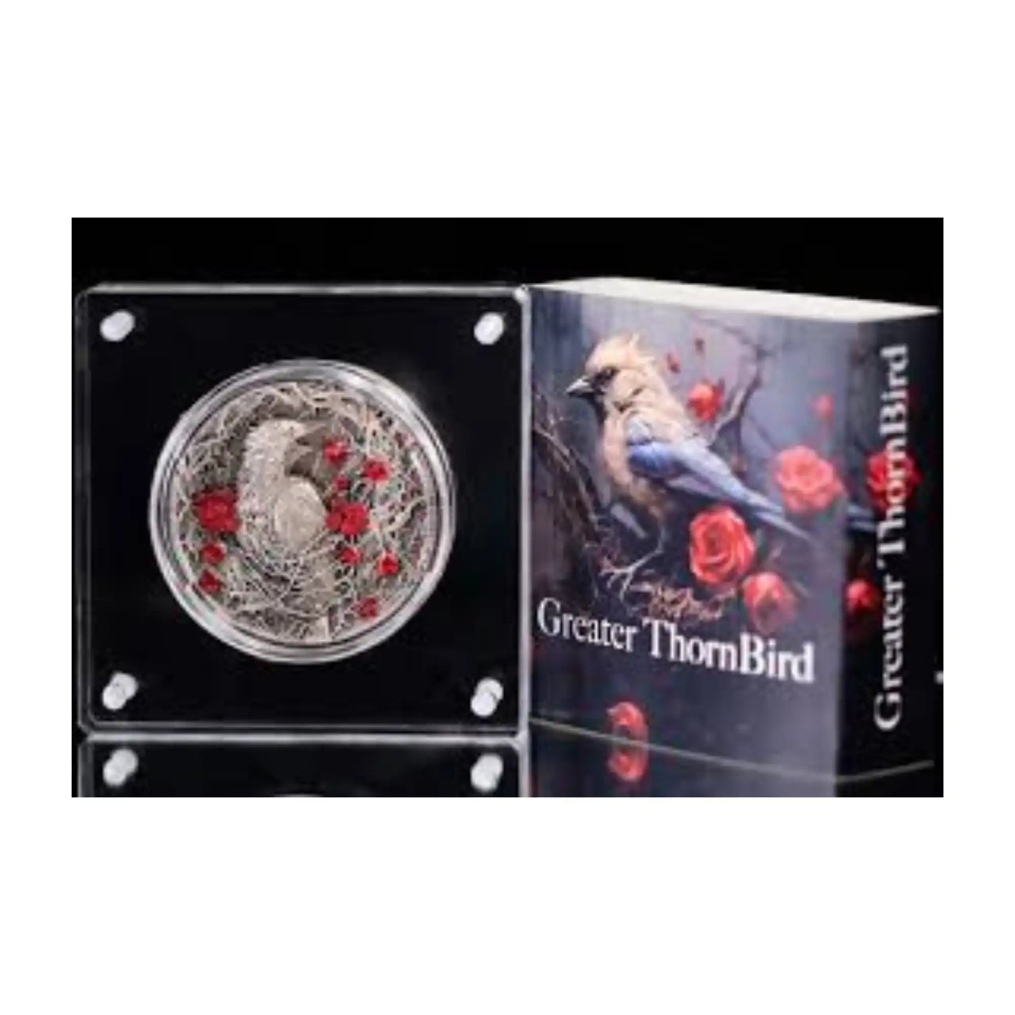 2025 Gabon Greater Thorn Bird 3oz Silver Antiqued Coin