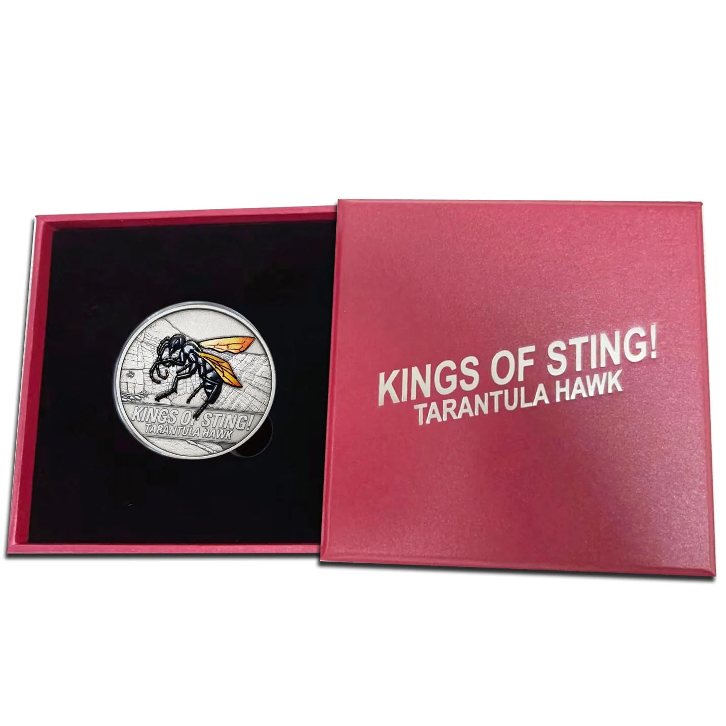 2025 Niue Kings of Sting Tarantula Hawk 1oz Silver Antiqued Coin