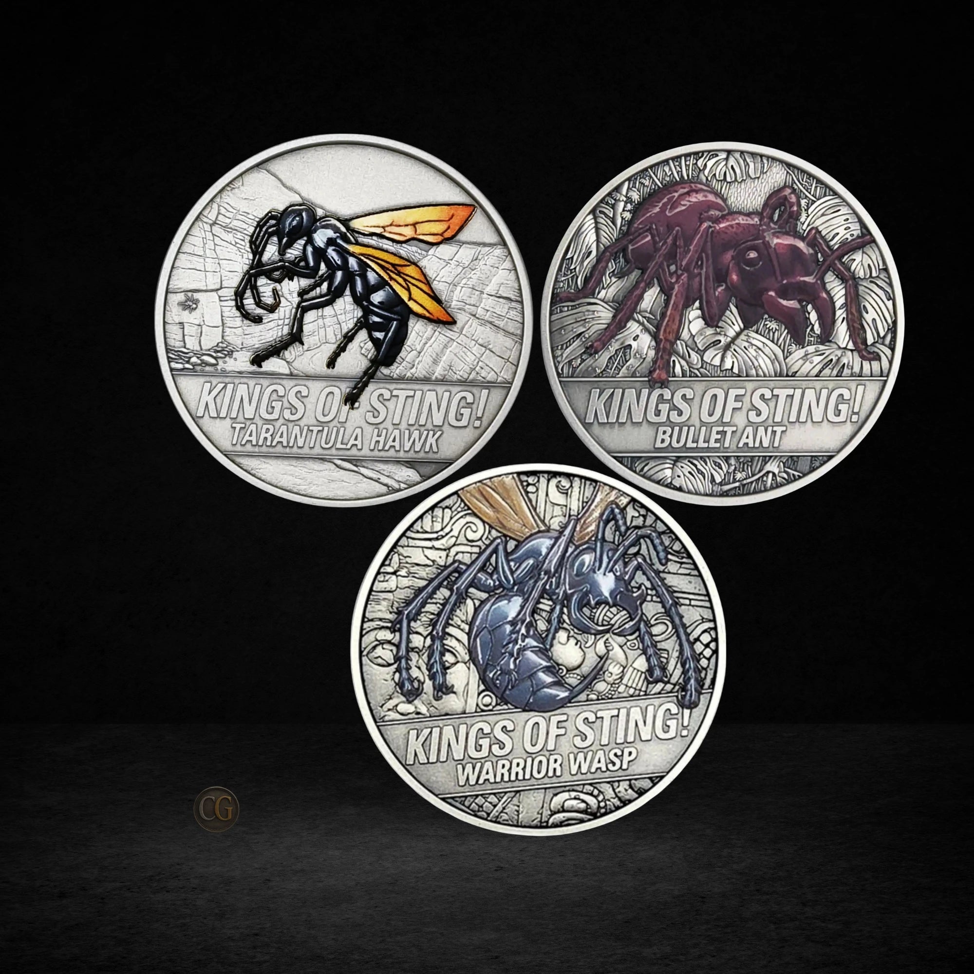 2025–2026 Niue Kings of Sting 1oz Silver Antiqued 3 Coin Collection
